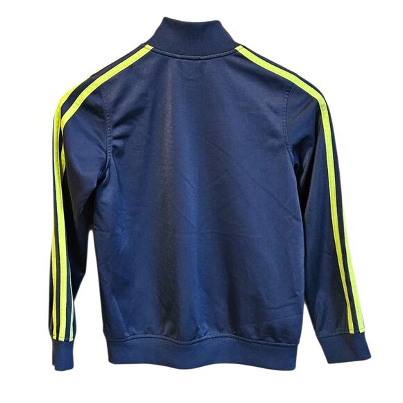 Adidas Boy's Full Zip Sweatshirt Grey Yellow Size Small (8) - Picture 6 of 6